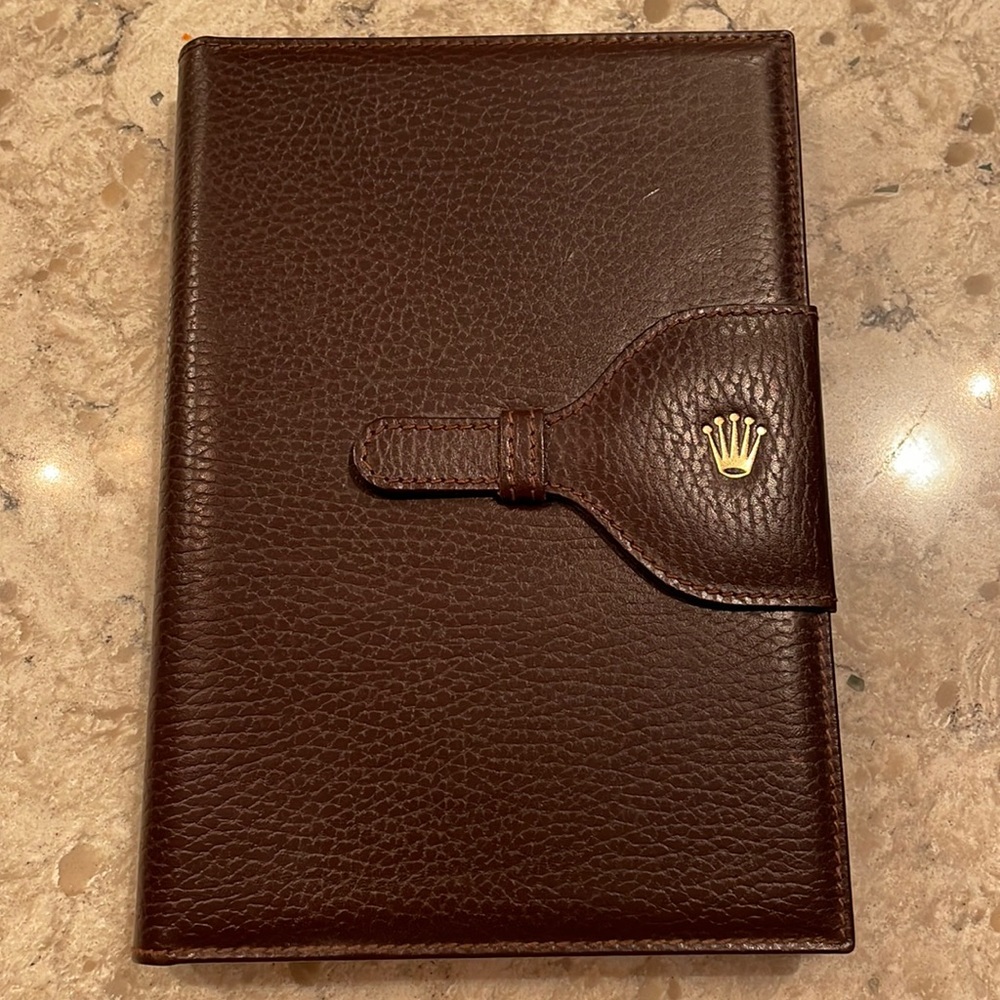 Rolex leather bound journal
